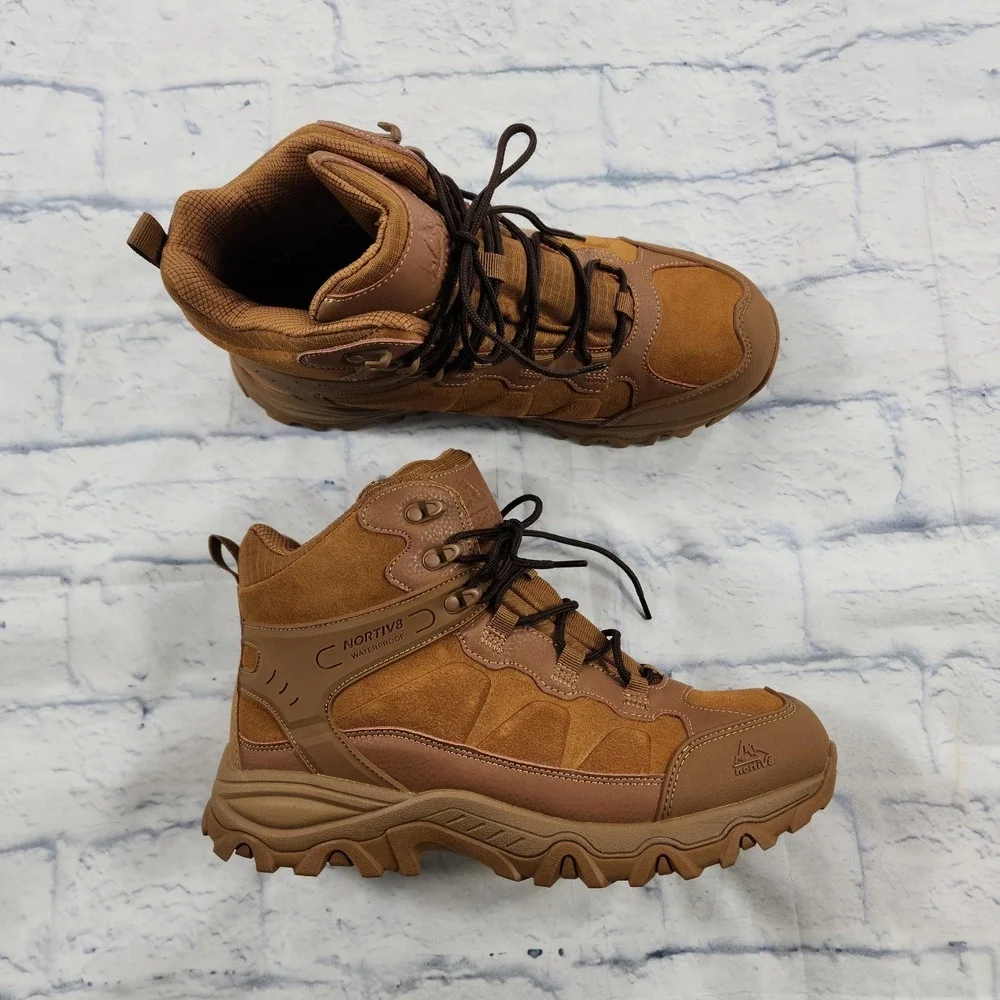 NORTIV 8 Waterproof Hiking Boots Outdoor MENS 8.5 Mid Trekking Lightweight Shoes
